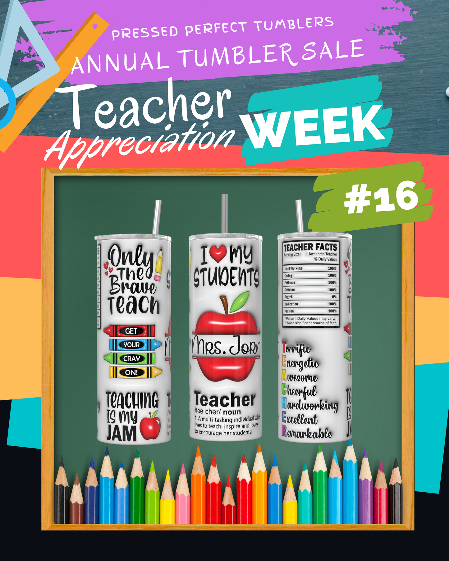 Teacher Appreciation Tumblers